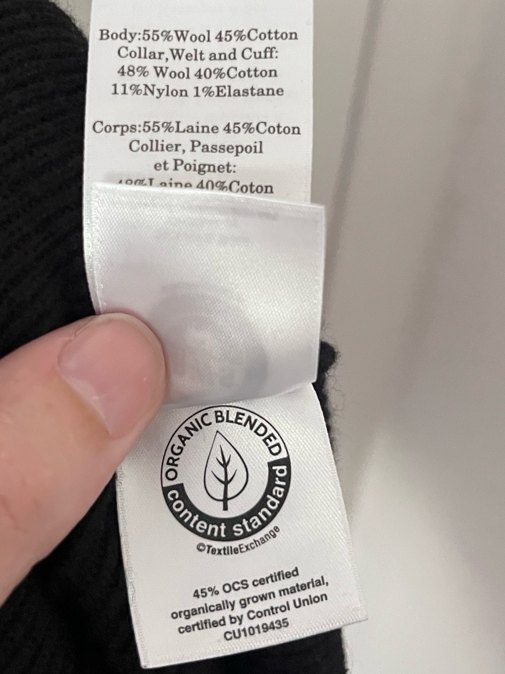 Everlane The Ribbed Sweater Dress Black Organic Cotton Merino Knit Size Large - Picture 7 of 10